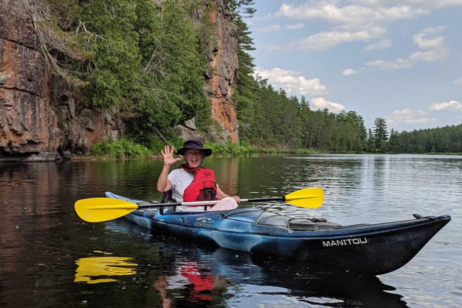 Exploring Barron Canyon kayaking